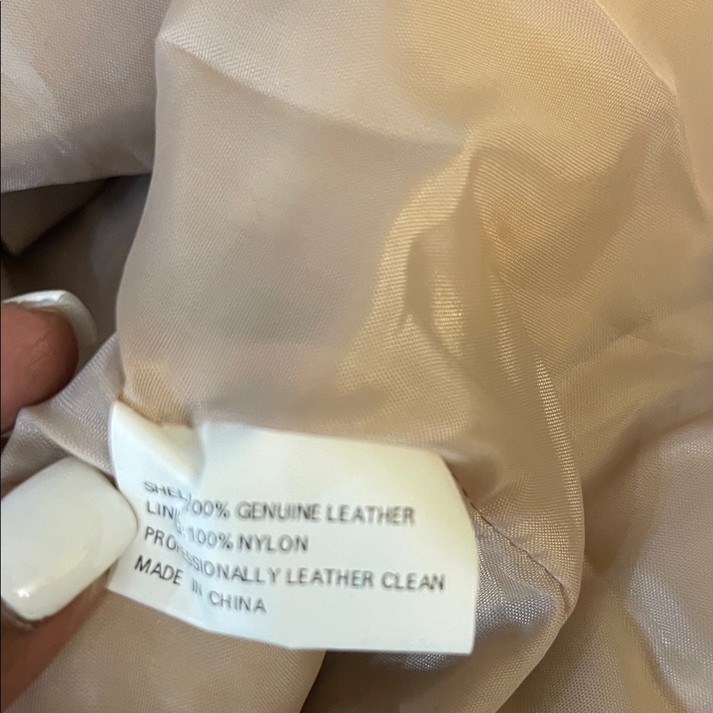 Mitrani Women's Tan Suede Leather Jacket size 16 - Picture 8 of 8